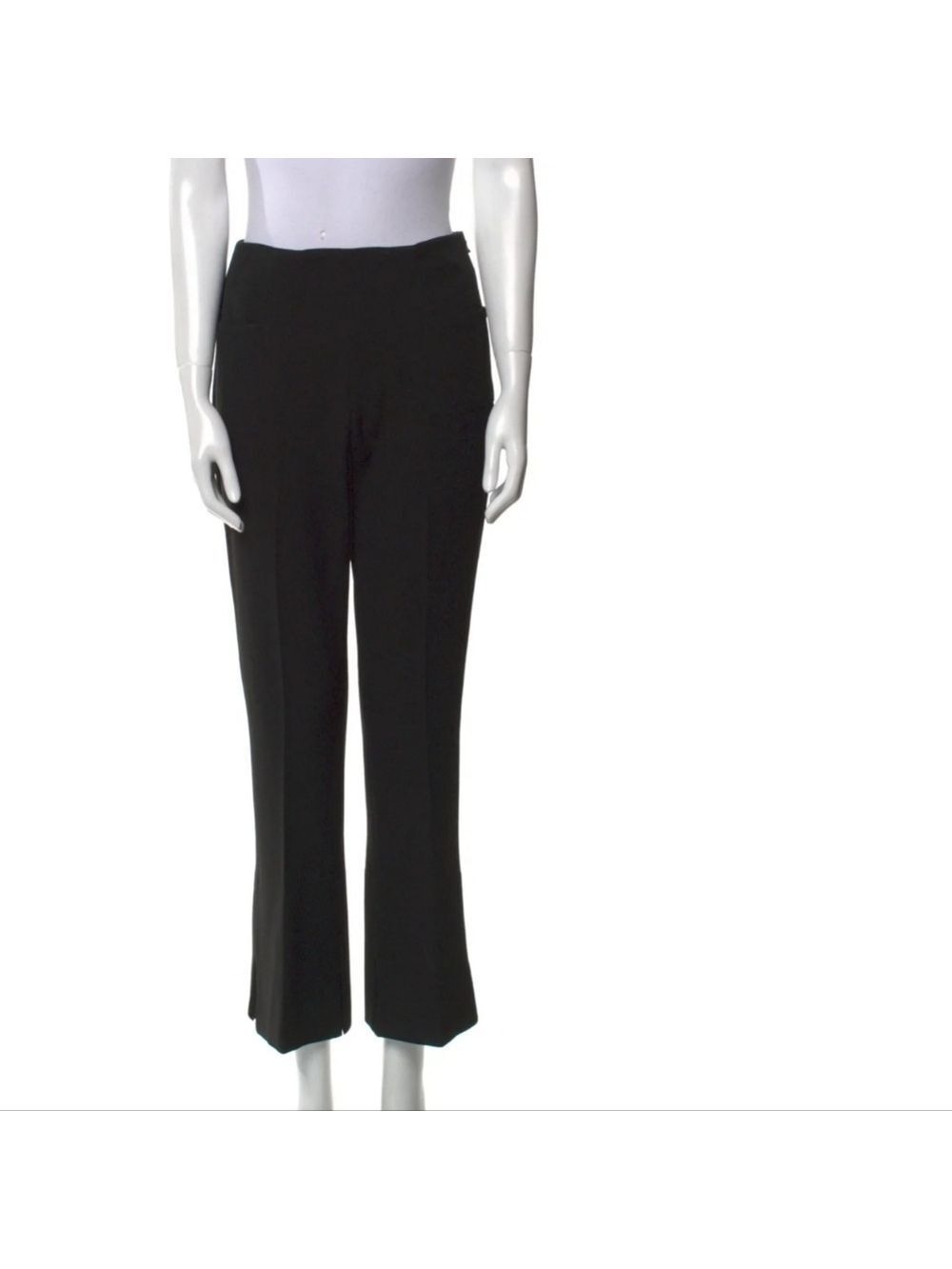 Roland Mouret Black Crepe Flare Leg Cropped Pants Size 6